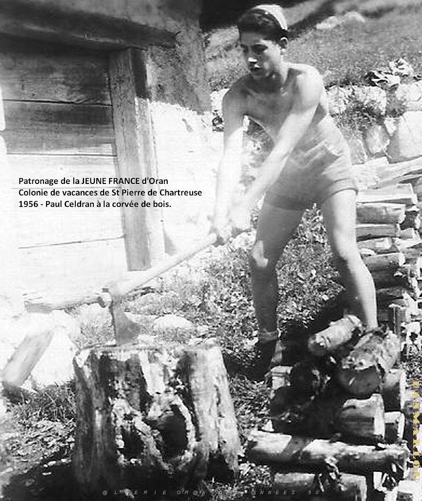 COLO JEUNE FRANCE 1956 Paul a la corvee de bois.jpg